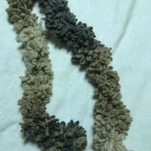 Variegated Brown and Tan Handmade Loopy Scarf NWOT
